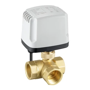 1/2-Inch-2Inch IP65 Waterproof Brass Three-Way Electric Ball Valve PTFE Sealing 2-Wire NO/NC AC24V CE Certified Universal