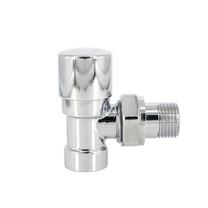 CE Certified 1/2''-1'' Inch Chrome Plated Forged Brass Modern Lock Shield Radiator Valve For Hydronic Heating System Fire
