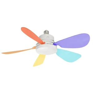E27 Ceiling Fan Lighting 3 CCT Dimmable Fan Lights Bulbs Colorful Blades LED Fan Bulb Light Skd Factory