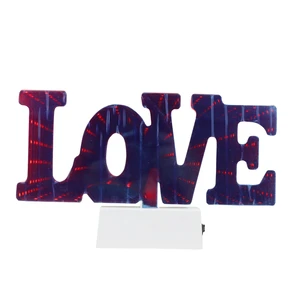 21.6cm Wedding Romantic Love Letter 3D LED Tunnel Lighting Infinity Mirror Night Lights Indoor Decor Light Wall Table Lamp