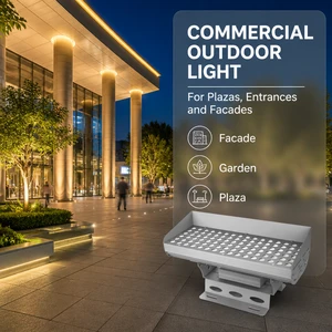 Optional 96W IP65 Die Cast Al CE RoHS AC85-265V/DC24V LED Outdoor Bridge 5Y Warranty Anti-glare Shade 8-120 DMX512 High CRI 90