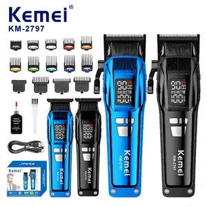 Kemei KM-2797 Gift Set Cordless Professional Hair Clippers Trimmer Pack Barber Salon Cutting Tool Electrical Combo Custom Logo