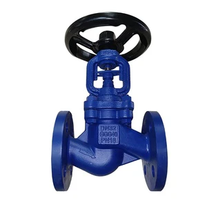 DN32 PN16 GGG40 Bellow Seal Globe Valve Flange End Industrial Manual High Temperature Control Valve