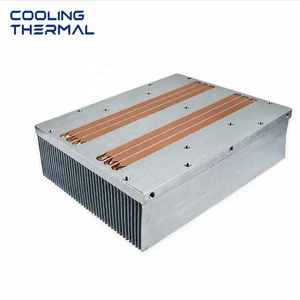 Skiving Aluminum Heatsink with Copper Heat Pipe Customizable Dimensions