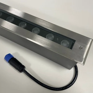 RGB LED Recessed Linear Light Fixture for Outdoor Facade Decorative Lighting IP67 Landscape Application CE Rohs Compliant