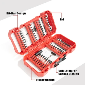 TOOLJOY 56PCS Industrial Grade S2 Steel Impact Driver Bit Set Magnetic Long-Life PH2 1/4