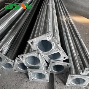 Factory Custom 3m-12m High Quality Hot Dip Galvanized Street Light Pole Column For City Roads And Public Highways
