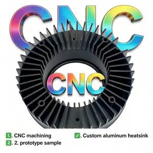 Heat Sink Accept Small Orders Aluminum Alloy CNC Machining COB Light Forged for LED Lighting Dissipation PCB Mounting OEM/ODM
