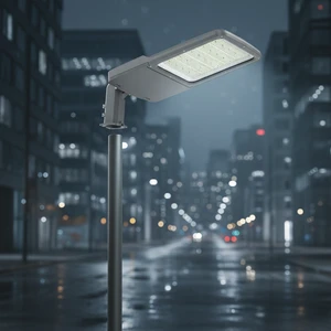 250W AC Powered Road LED Street Light - IP66 Die Cast Aluminum Grey&Black High Efficiency LED Street Lighting