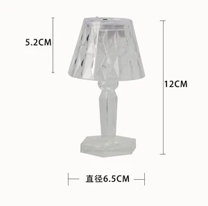 Mini Table Lamp LED Electronic Candle Light Battery Powered Decoration Warm Lamp Projection Small Night Light