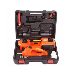 3 in 1 Electric Hydraulic Car Jack 5T 12V Car Jacks with Impact Wrench & Inflator Built-in LED Light