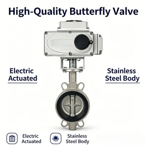 Ultra Temperature Stainless Steel Electric butterfly Valve Sanitary Switch Valve Electric Quick Installation butterfly Valve