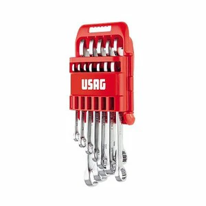 Usag Industrial Grade Double End Combination Wrench Set 6 Piece Metric Chrome Vanadium Steel Tool Kit for Automotive Repair
