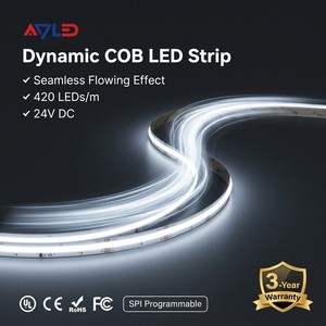 COB DC24V Flexible Ribbon White Chasing Led Light Strip IP67 Tube Waterproof 5 Years Warranty For False Ceiling