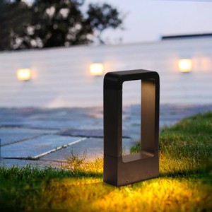 Modern Pathway Ground Landscape Yard Black Decorative Aluminum Cob Ooudoor Ip65 Led Lawn Light