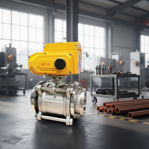 High Vacuum Special SS304 Electric Tri-clamp Ball Valve DN200 Pipeline Flow Adjustment Control Valve for Water