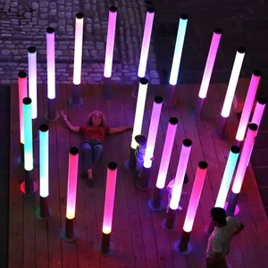 Dmx Led Rgb Tube Color Change Led Tube Milky White Cover 360 Degree Digital Tube Column Lights