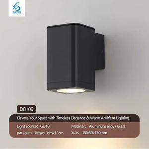 Modern Square up Down LED Outdoor Wall Light Double Side Lighting Aluminum Exterior Wall SconceFor Garden Villa Facade Balcony