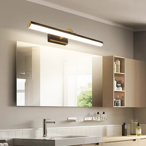 Modern LED Bathroom Vanity Lighting Waterproof Wall Lamp with Simple Makeup Mirror & Headlight Toilet Wall Fixture