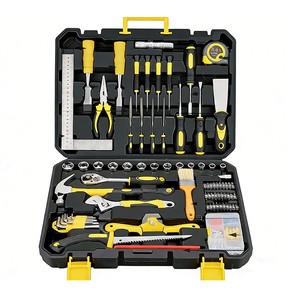 138-Piece Professional Woodworking Tool Set-Complete Hand Tool Kit Hex Wrench Hard Case for Carpentry Home Repair DIY Projects