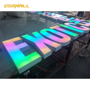 Outdoor Personalized RGB LED 3D Channel Letter Sign Custom Advertising Logo Board With IP67 Rating