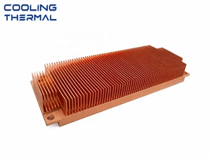 Large Copper Heatsink with Skiving Manufacturing Process Customizable Dimensions