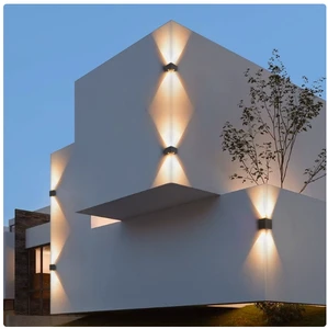 Solar Waterproof Plastic Wall Washer Outdoor Corner Wall Lamp for Courtyard & Garden Villa Exterior