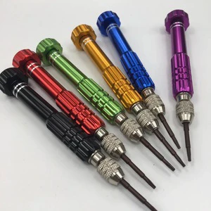 Wholesale Precision 5-in-1 Phillips Chrome Finish Industrial Grade Aluminum Alloy Screwdriver Set CNC Machined for Mobile Phone