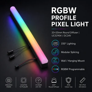 OEM ODM 20x20mm RGBW LED Profile Pixel Bar UCS2904 DC24V SMD5050 IP20 330 Degree Ceiling Linear Light for Club Decor Design