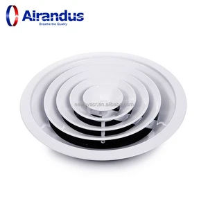 Industrial Flexible Easy Installation Adjustable Circular Diffusers Aluminum Ceiling Diffuser For Ventilation System