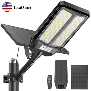 High Brightness Split Panel Solar Street Light IP65 Waterproof Outdoor LED Road Lamp with Motion Sensor for Parking US Warehouse