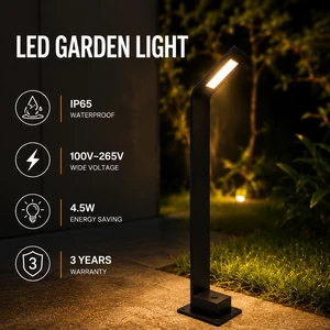 LED Garden Light Outdoor Waterproof IP65 Aluminum Lawn Lamp 4.5W Modern Bollard Pathway Light 100V-265V OEM ODM Support