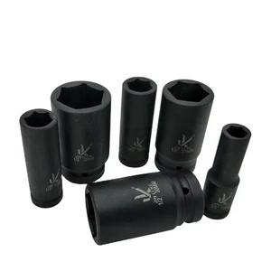 1/2 Inch Deep Air Impact Socket Wrench 6PT & 12PT Chromium-vanadium Steel Industrial Hand Tools 1-Year Warranty OEM Customizable