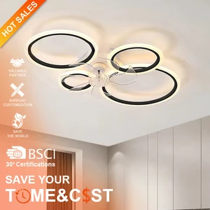 Modern Indoor Lighting Ceiling Lamps Chandelier Lamp Living Room Lights Intelligent Remote Control Ceiling Fan With Light