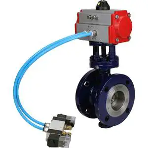 DNOVA Butterfly Valve Carbon Steel Flanged 25 Bar Pneumatic