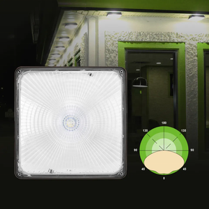 Square LED Ceiling Light Security Light Outdoor Garages Canopy High Brightness IP65 Waterproof 45W 70W Wall Mounted Canopy Light