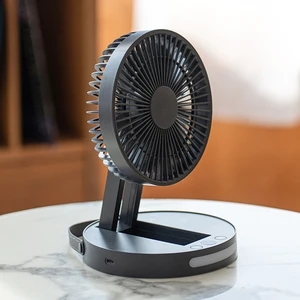 Hot Sale Rechargeable Desk Folding Ceiling Fan Portable Cooling Foldable Fan With LED Light Collapsible Fan