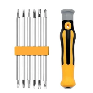 2Set Household Multifunctional Strong Magnetic Screwdriver Bit Set Opening Repair Precision Insulated Hand Tool