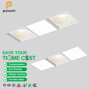 8W Pre Embedded Square Frame COB Spot 36 Focus Beam Slim Black Aluminum IP20 3000K Warm High CRI 95 3-Year Warranty Art