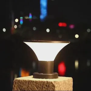 Energy Saving Column Lamp IP65 Outdoor Waterproof Garden Villa Fence Square Yard Post Cap Gate Light LED Solar Pillar Light