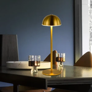 Rechargeable Portable Contemporary Luxury Creative Decoration Touch Dimmable LED Table Lamp for Restaurant Living Room Night