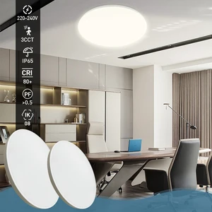 Adjustable Outdoor Ceiling Lighting Bathroom Balcony 18w 24w Surface Mounted IP65 Led Ceiling Light 220-240V
