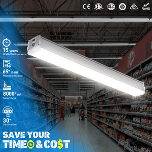 High Lumen 2CE ETL 20v 6000k 40w 4ft 8ft Integrated T5 Double Tubo De Luz Linear Tube Lights Commercial Aluminum Led Batten Lamp