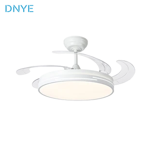 Modern Acrylic Circular LED Household Ceiling Light with Three Color Adjustable Light and Remote Control Living Room Fan Light