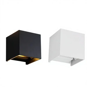 Hotsale LED Outdoor IP65 Waterproof Die-cast Aluminum+PC Wall Light Motion Sensor 6W Black Surface 3000K/4200K/6000K 2-Year