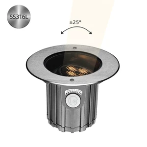 IP67 Waterproof Outdoor Garden Driveway Recessed Buried Ground Lamp Floor Underground Light Adjustable LED Inground Light