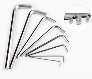 Wholesale Custom L Shape Screwdriver DIN911 Hex Wrench Steel Harden Nickel Galvanized Allen Key Set 3mm-5mm Strong Key
