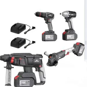 Nanwei Household Power Tools Combo Kits 21v 4pcs Lithium Battery Operated Hand Tool Sets
