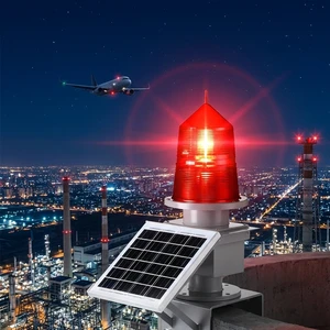 Durable Marine IP65 LED Bridge Structure Warning Solar Aviation Obstruction Light