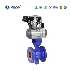DELCO Pneumatic V-Ball Valve for Water OEM Customizable